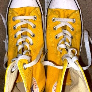 Yellow Converse Hi-Top Sneakers